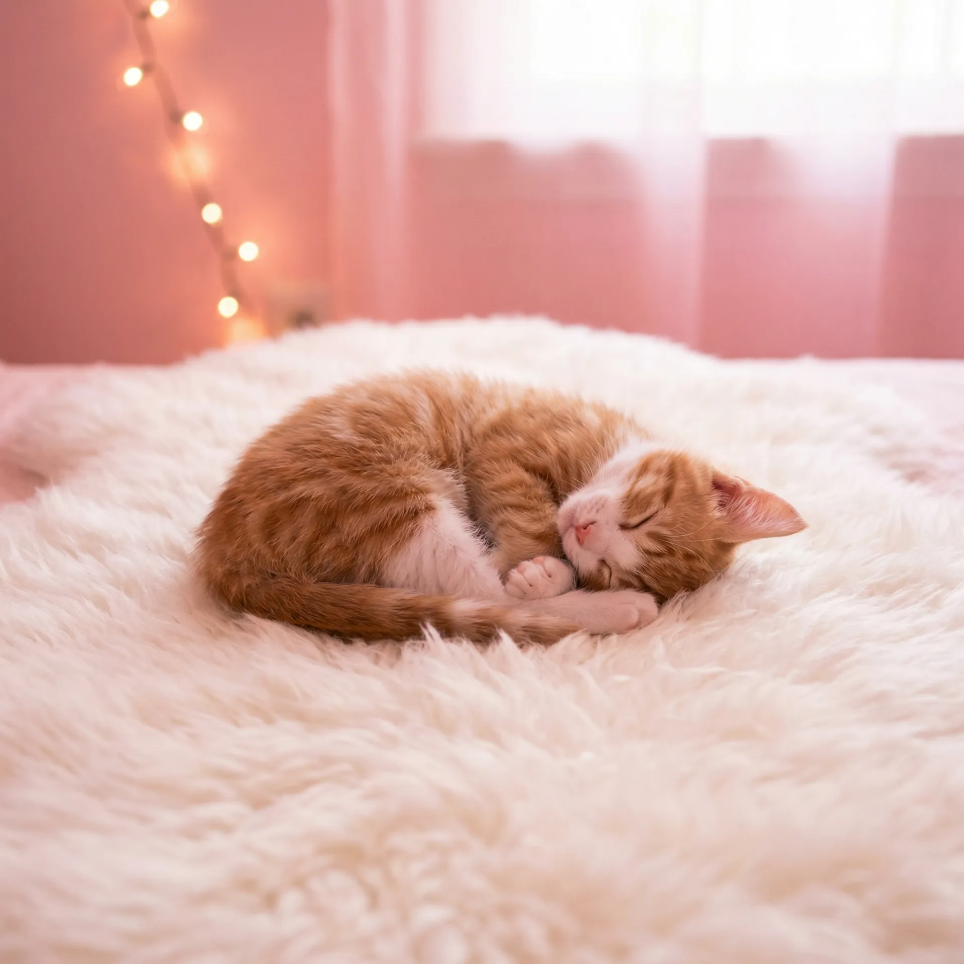 小猫蜷成一团入睡 - 打扑克时刚进去疼不疼